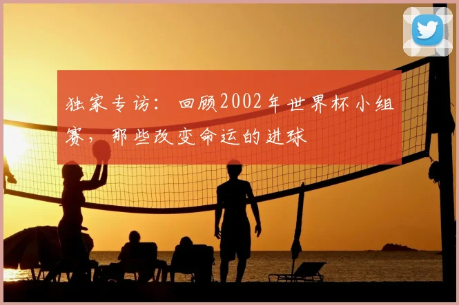 独家专访:回顾2002年世界杯小组赛,那些改变命运的进球